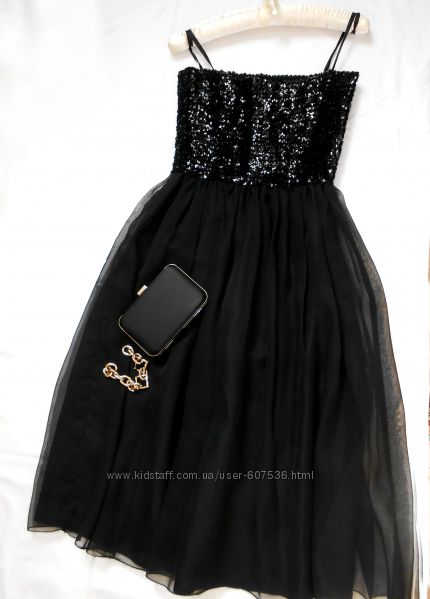 Винтаж. дизайнерское вечернее шифоновое миди без брителей  