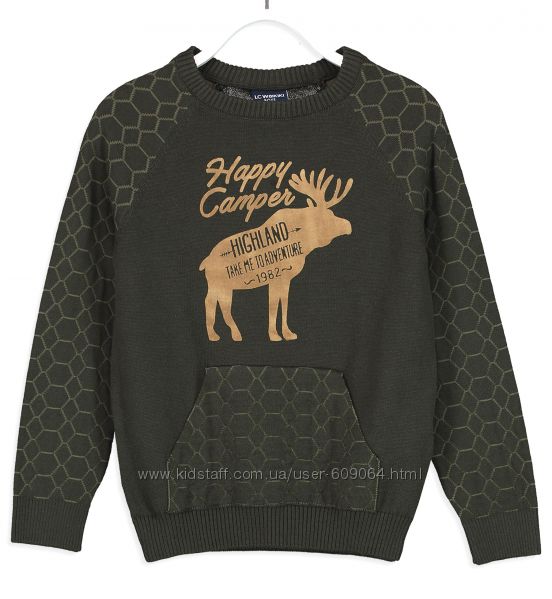 Светр/Бавовна-134см-Аппл. Лось-LCWaikiki-Джемпера в школу/Рисунок-116-146см