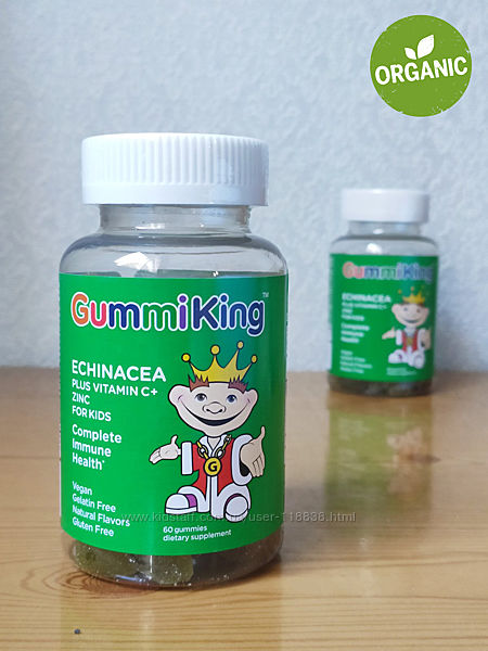 GummiKing, Эхинацея, витамин C и цинк для детей, 60 мармеладок