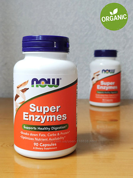 NOW Foods, Super Enzymes, Супер энзимы, Супер ферменты, 90/180 капсул 