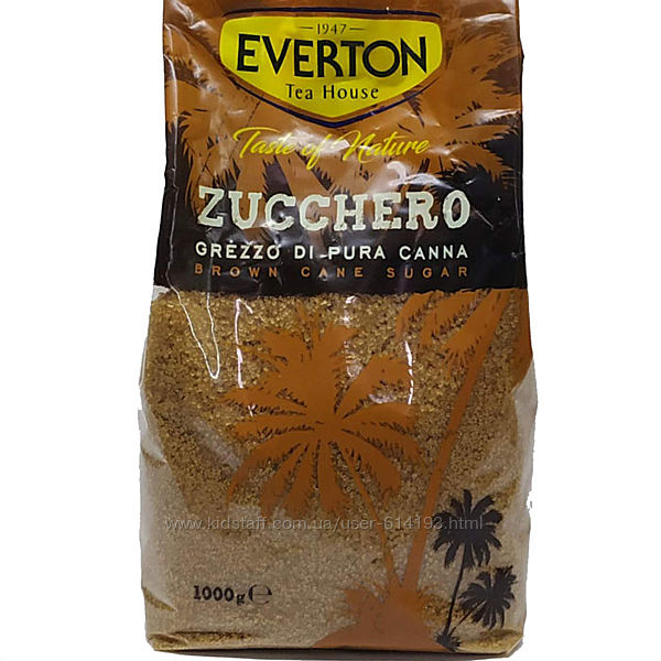 Цукор коричневий тростниковий Everton Zucchero Італія