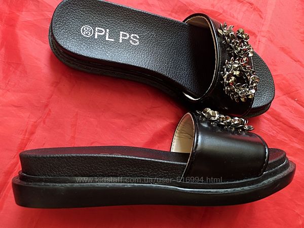 Легенькие женские шлепанцы, стелька 25 см