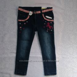 Модные джинсы с вышивкой. Рост 98 и 116 см. Topolino
