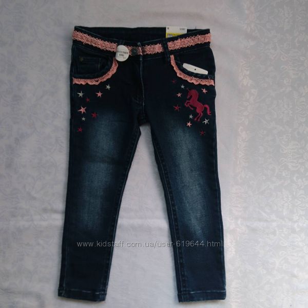 Модные джинсы с вышивкой. Рост 98 и 116 см. Topolino