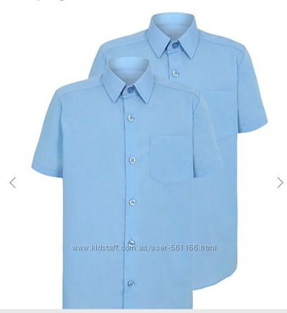 Шведка Рубашка на мальчика голубая на рост 128-135 см 