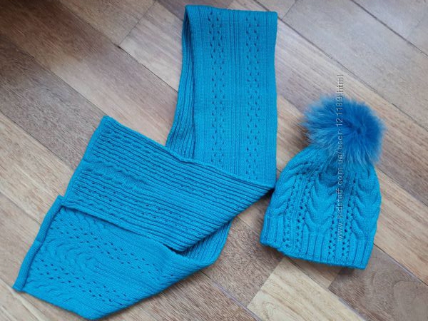 Зимняя шапка-шарф для девочки