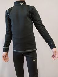 Термобелье детское спортивное  на холодную погоду в стиле Nike черное