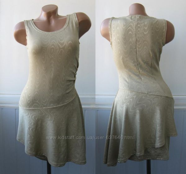 Платье - двойная ассиметричная юбка, ткань переливается