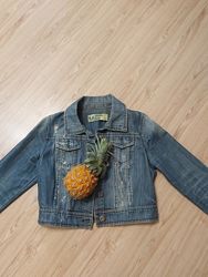 Стильная короткая джинсовая куртка Ware Denim