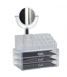 Cosmetic storage box, органайзер для косметики с зеркалом