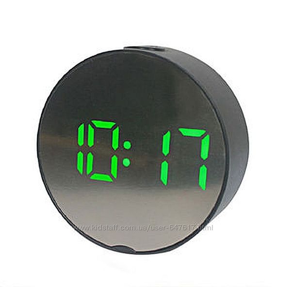 Зеркальные Led часы Dt-6505 с будильником и термометром
