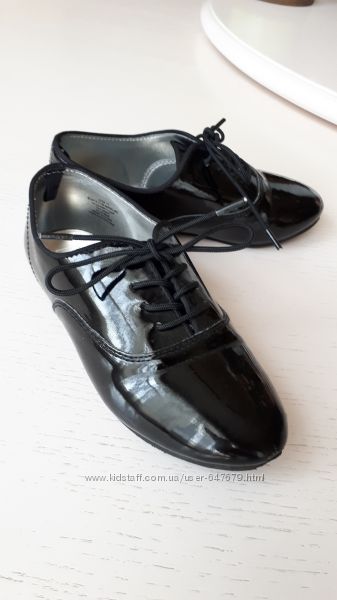 Туфли черные лоферы Crazy 8, лаковые, 13 размер, 19 см, USA 13, 29-30 разме