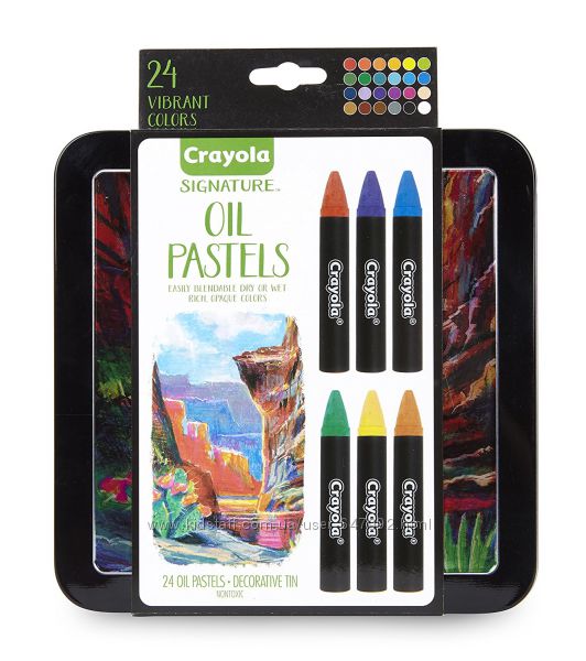 Crayola Масляная пастель профессиональная 24 цвета signature oil pastels