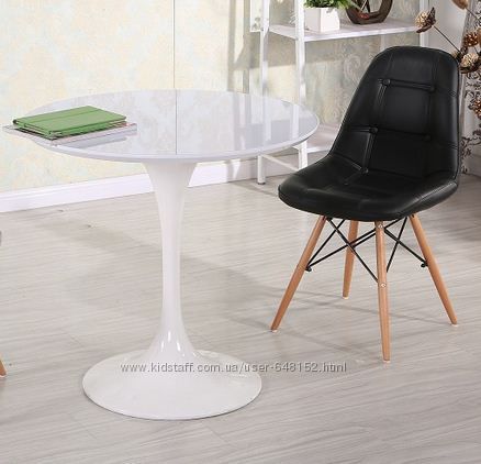 Стіл Тюльпан білий колір стол тюльпан 80 см 60 см