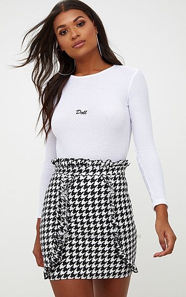 Чёрно-белая юбка в клетку Pretty Little Thing