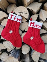 Эксклюзив Рождественский носок для подарков. Ручная работа 