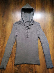 Жіночий в&acuteязаний светр/худі, толстовка з капюшоном