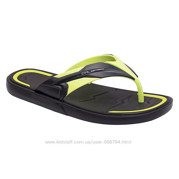 Мужские вьетнамки  ТМ Calypso 9311-002 Черный/Салатовый