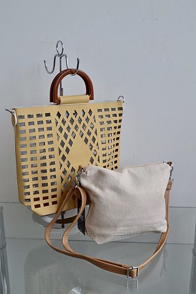 Сумка женская с перфорацией 2в1 S01-0826 разные цвета Urban Style Италия