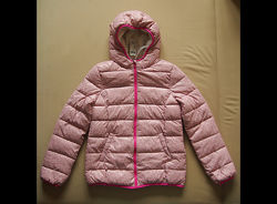 деми куртка benetton  13-14 лет  розовая горошек