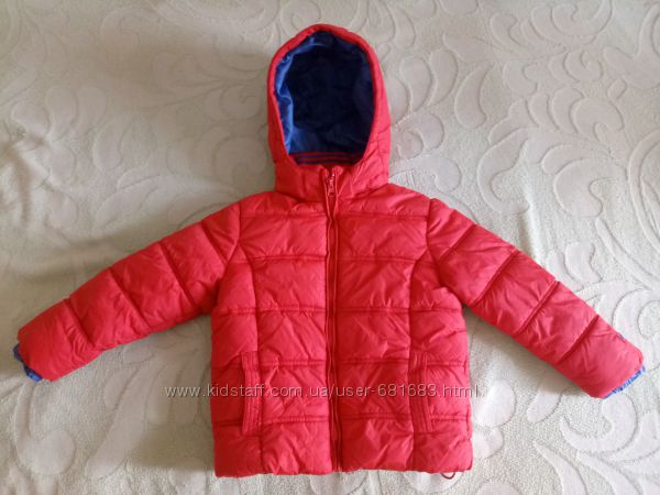 Красная куртка еврозима Cool Club синтепон флис р. 110 в идеал состоянии