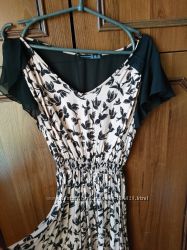 Платье ласточка, хлопок, плечики шифон