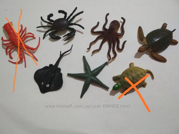 Резиновые фигурки животных маленькие, разные