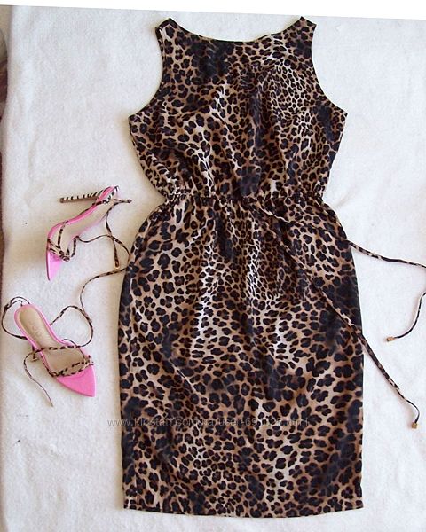Платье леопардовое, размер S