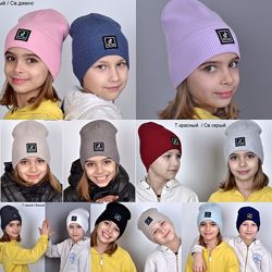 Тонкая детская подростковая демисезонная шапка Tik Tok для девочки от 7 лет
