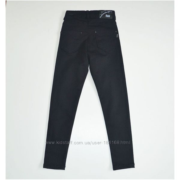 Джинсы чёрные брюки девочке подростку A-Yugi Jeans черные р. 134-170
