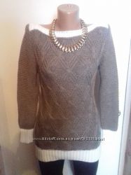 Красивый теплый свитер вязка