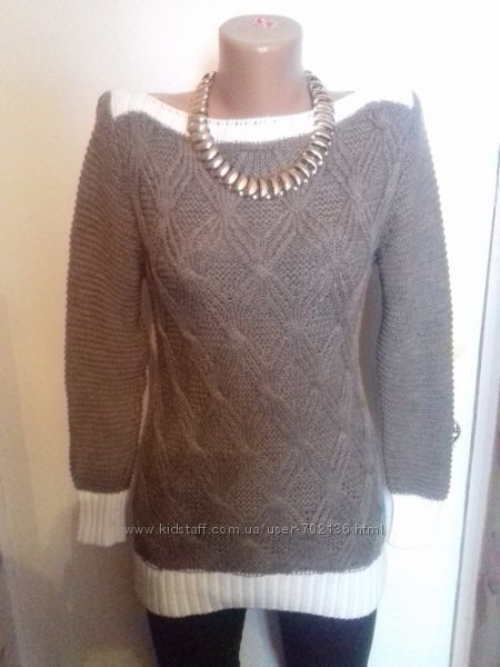 Красивый теплый свитер вязка