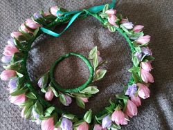 Венок и браслет комплект