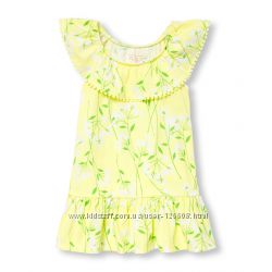 4Т,5Т. Летнее платье с растительным принтом Childrens рlace. В наличии