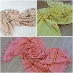 Стильные турецкие махровые пляжные полотенца с бахромой