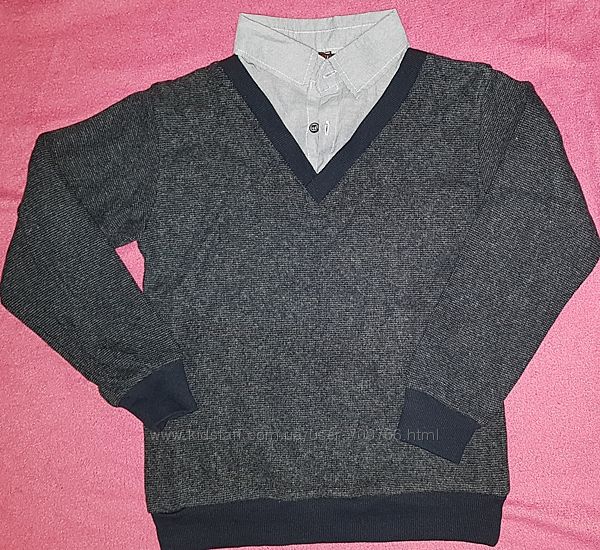 Продам свитер, рубашку обманку для мальчика на рост 152-158 см на 9-12 лет