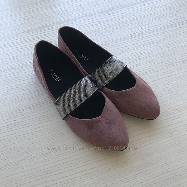 Балетки натуральная замша 39
