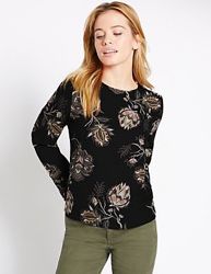 Блузка блуза M&S petite на невысокий маленький рост рукав цветочный принт 