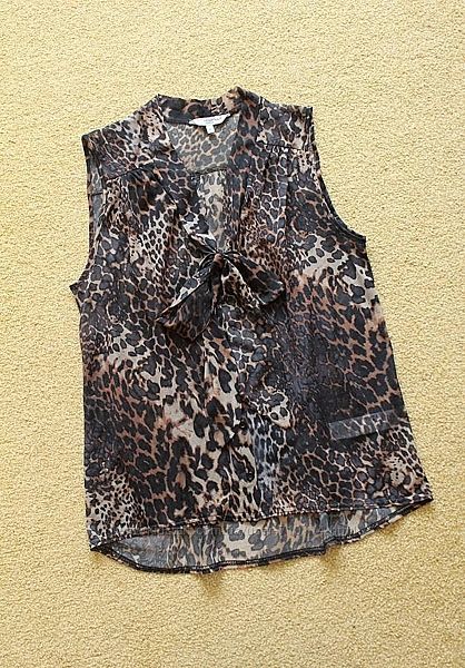 Блузка New Look блуза майка летняя на пуговицах леопардовый легкая         