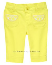 Джинсовые капри Gymboree c лимончиками 4т