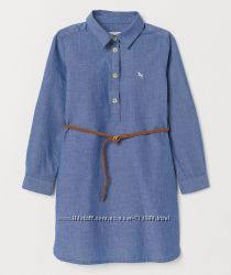 Платье рубашка H&M для девочки, размер 7-8 лет
