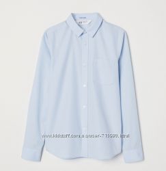 Рубашка H&M для мальчика Easy-iron, размер 8-9, 9-10 лет.