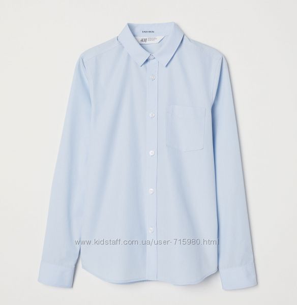 Рубашка H&M для мальчика Easy-iron, размер 8-9, 9-10 лет.