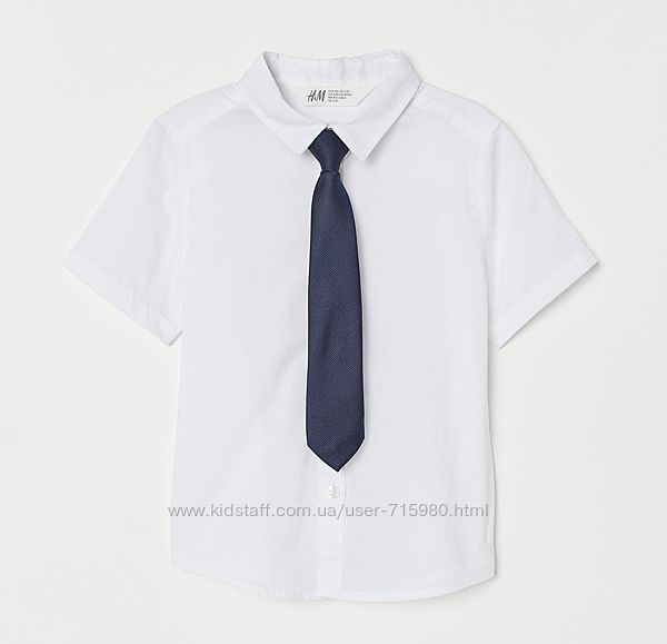 Рубашка H&M с галстуком, размер 5-6 лет