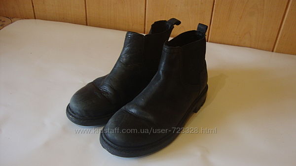 ботинки черные кожаные Zara boys 31 стелька 20 см
