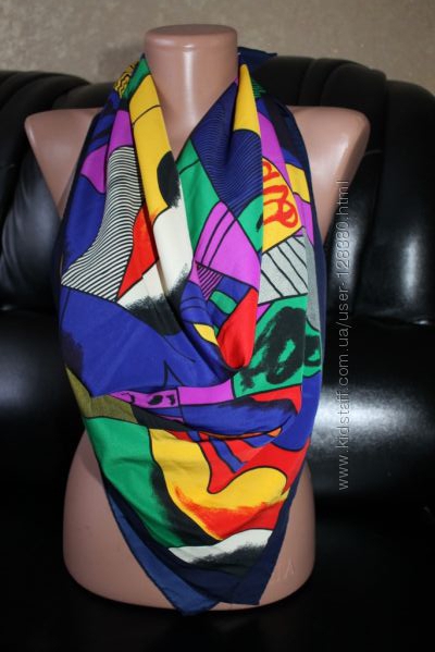 Большой шелковый платок от Picasso 89 х 84 см.