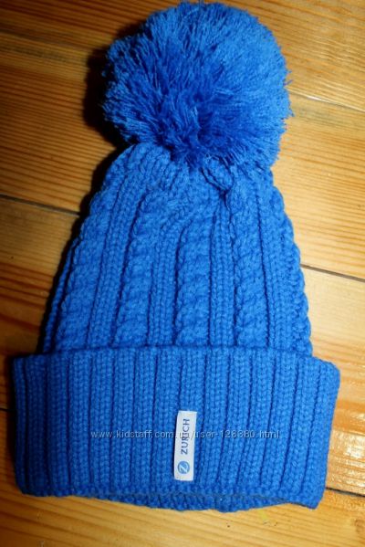 Zurich стильная синяя шапки 30 шерсть и 70 акрил