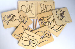 Деревянные Трафареты Две руки, межполушарная доска, Розумний Лис