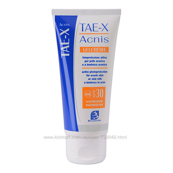 Солнцезащитный крем для жирной кожи и кожи с акне Biogena TAE-X Acnis SPF30