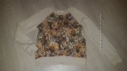 Стильный фирменный свитшот реглан свитер H&M девочке 5-6 л 110-116 см